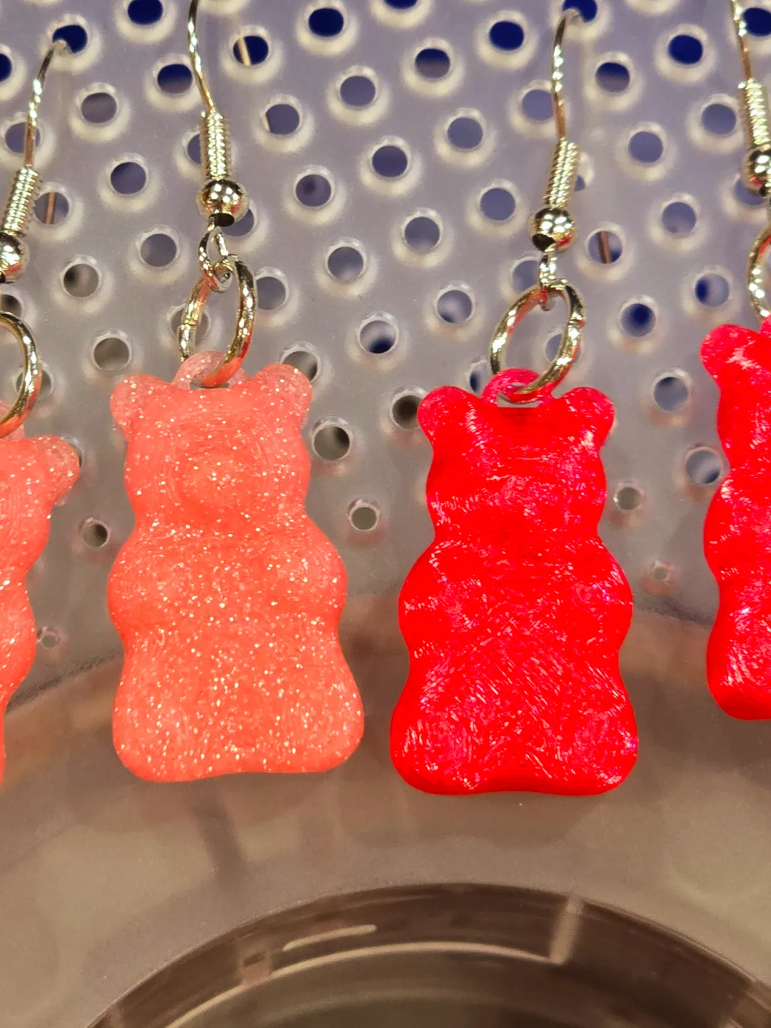 3D Gummy bear earrings VERSION 1 view 2
