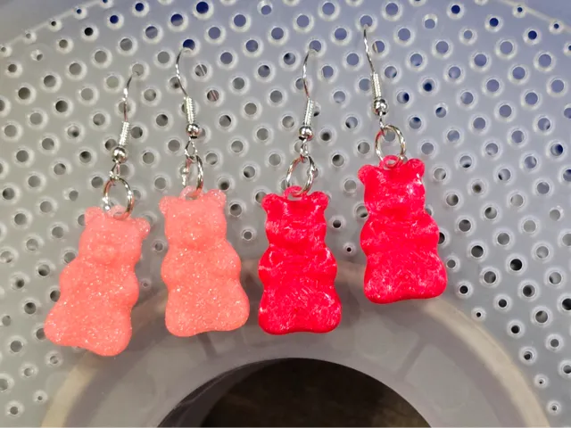 3D Gummy bear earrings VERSION 1