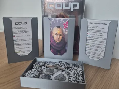Coup + Reformation Board Game Insert (Sleeved)