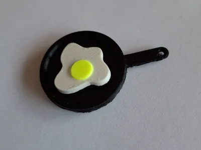Pan with Egg (Magnets 8x2mm round)