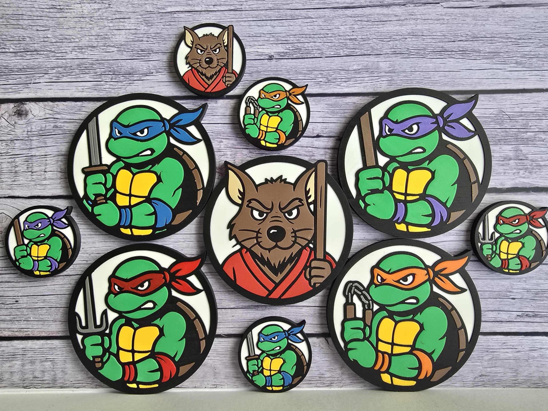Ninja Turtles Coasters + Magnets