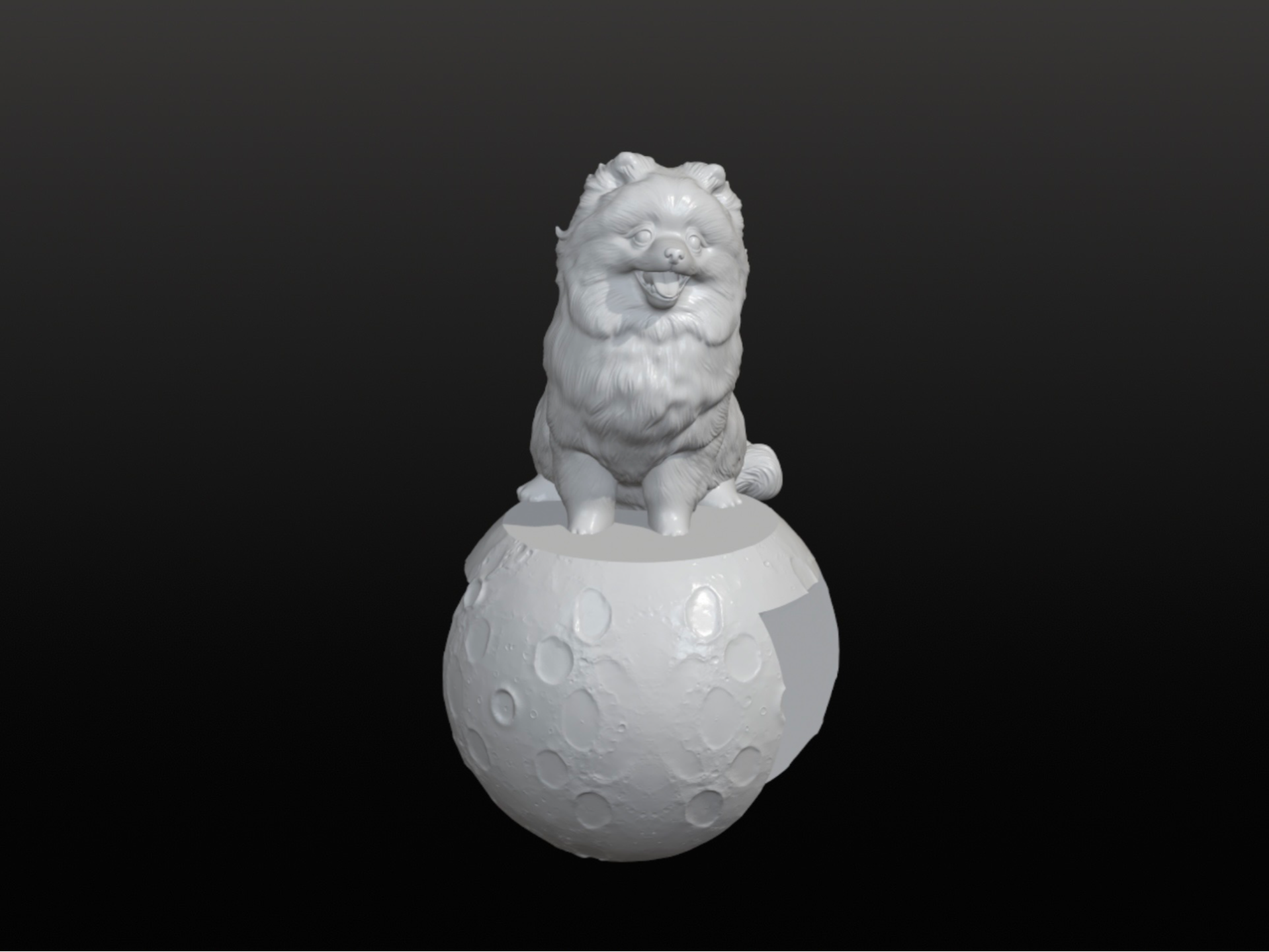 Pomeranian on the Moon - Webcam Privacy Shield 