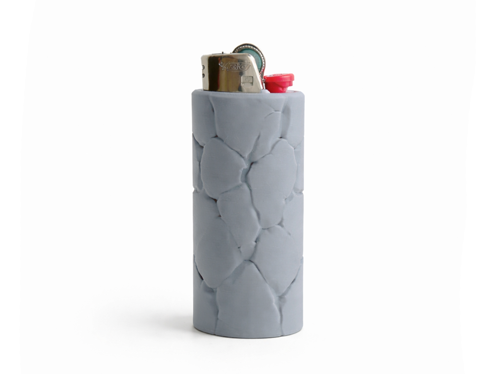 Bic Lighter Sleeve Cracked Stone