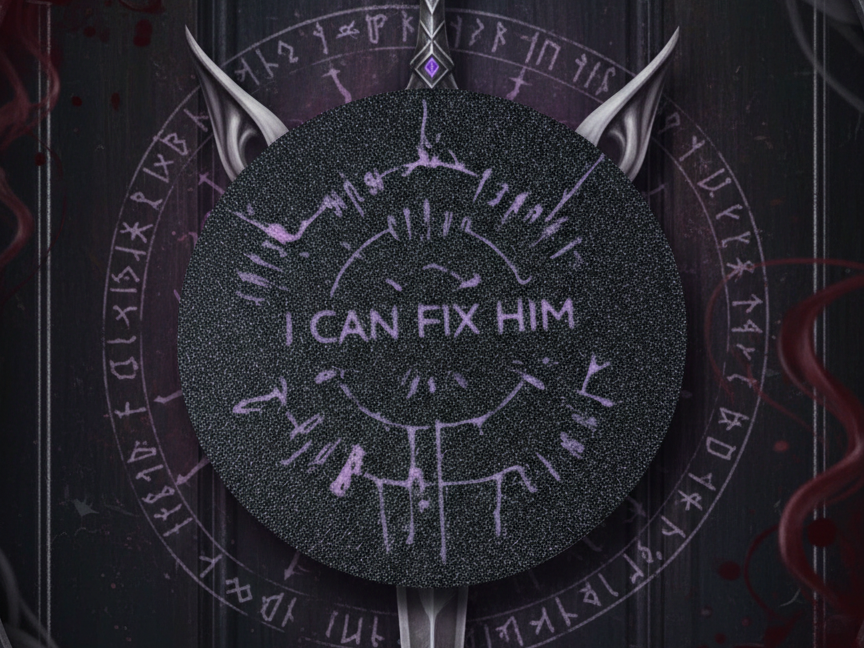 Astarion "I Can Fix Him" BG3 Coaster -Gothic Decor
