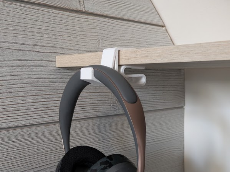 Universal Clip-On Headphone Mount (No Screws)