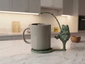 Fishing Frog Teabag Holder
