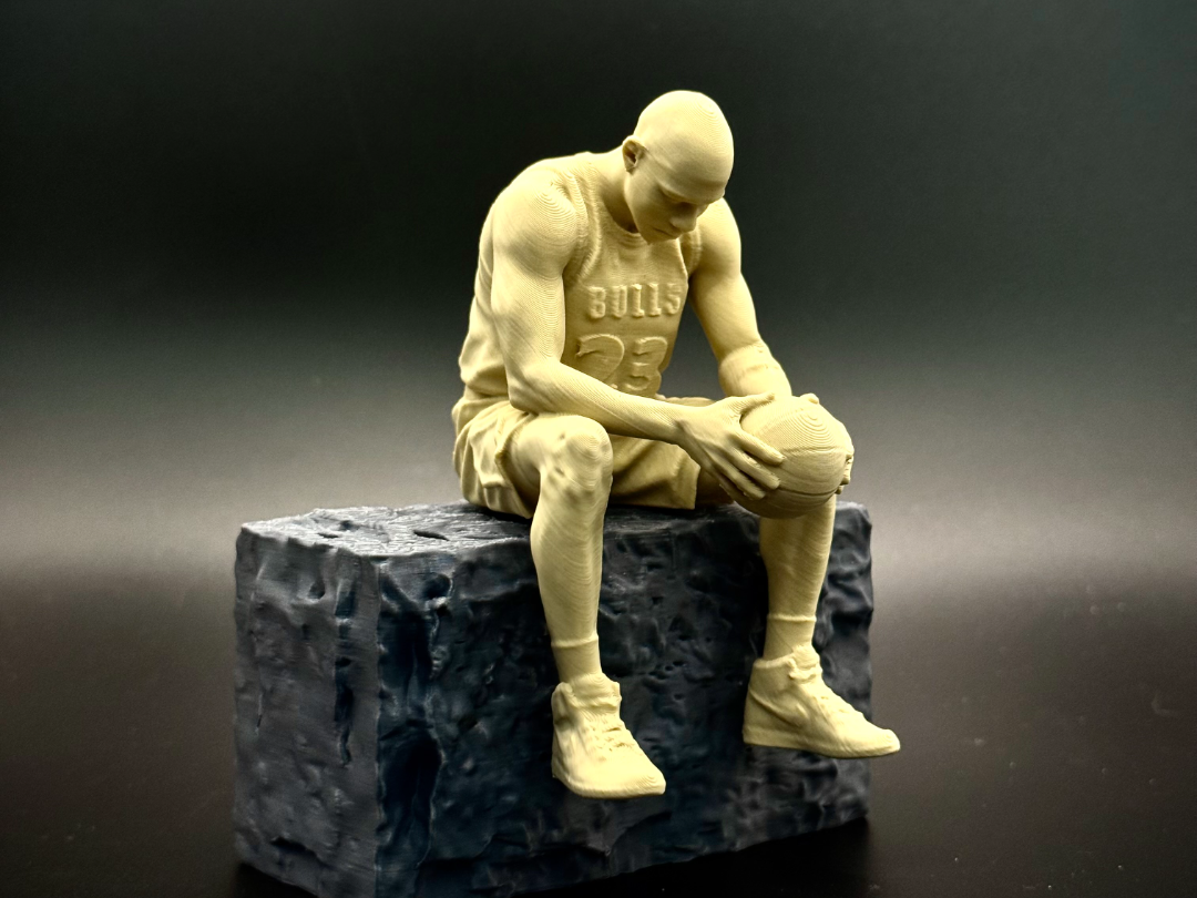 Sad Michael Jordan edge sitting NBA Figurine!