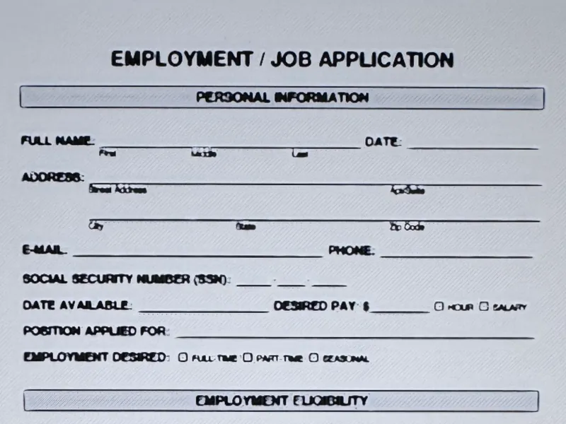 Job / Employment Application meme