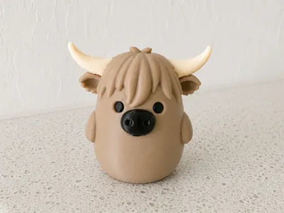 Highland Cow Toy | Farm Animal Toy & Shelf Decor