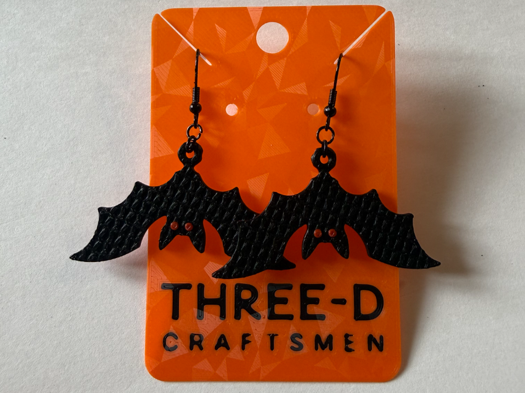 Knit Bat Earrings - 1