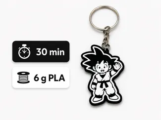 Llavero de Goku saludando – 2D / Multicolor