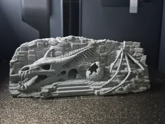Drachenskelett Rückwand