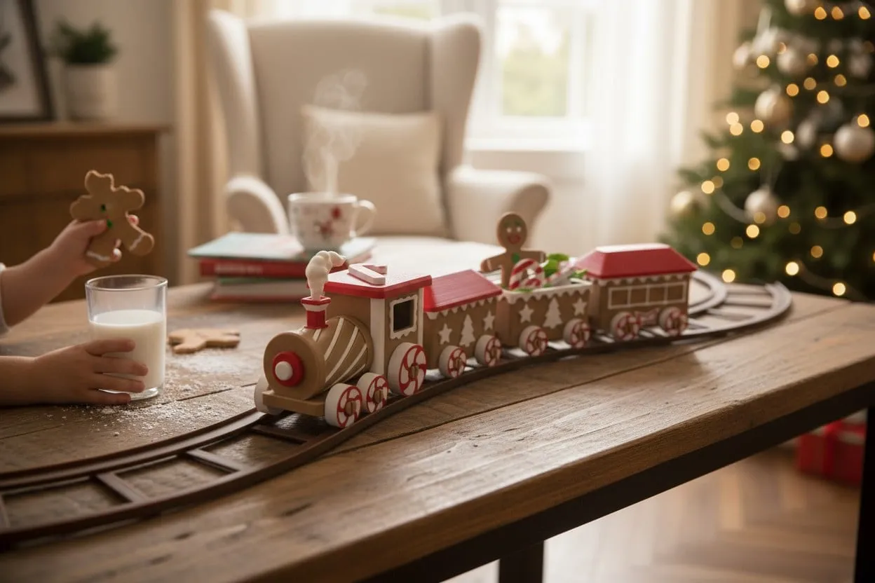Gingerbread christmas train view 2