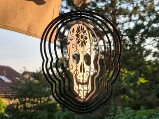 Sugar Skull Windspiel | Día-de-los-Muertos Schädel