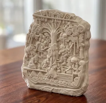 Modelo para impresión 3D: Códice Prehispánico del sueño de Lehi — vista de referencia 3