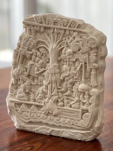 Modelo para impresión 3D: Códice Prehispánico del sueño de Lehi — vista de referencia 2