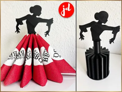 Napkin Holder with Flamenco Woman Silhouette