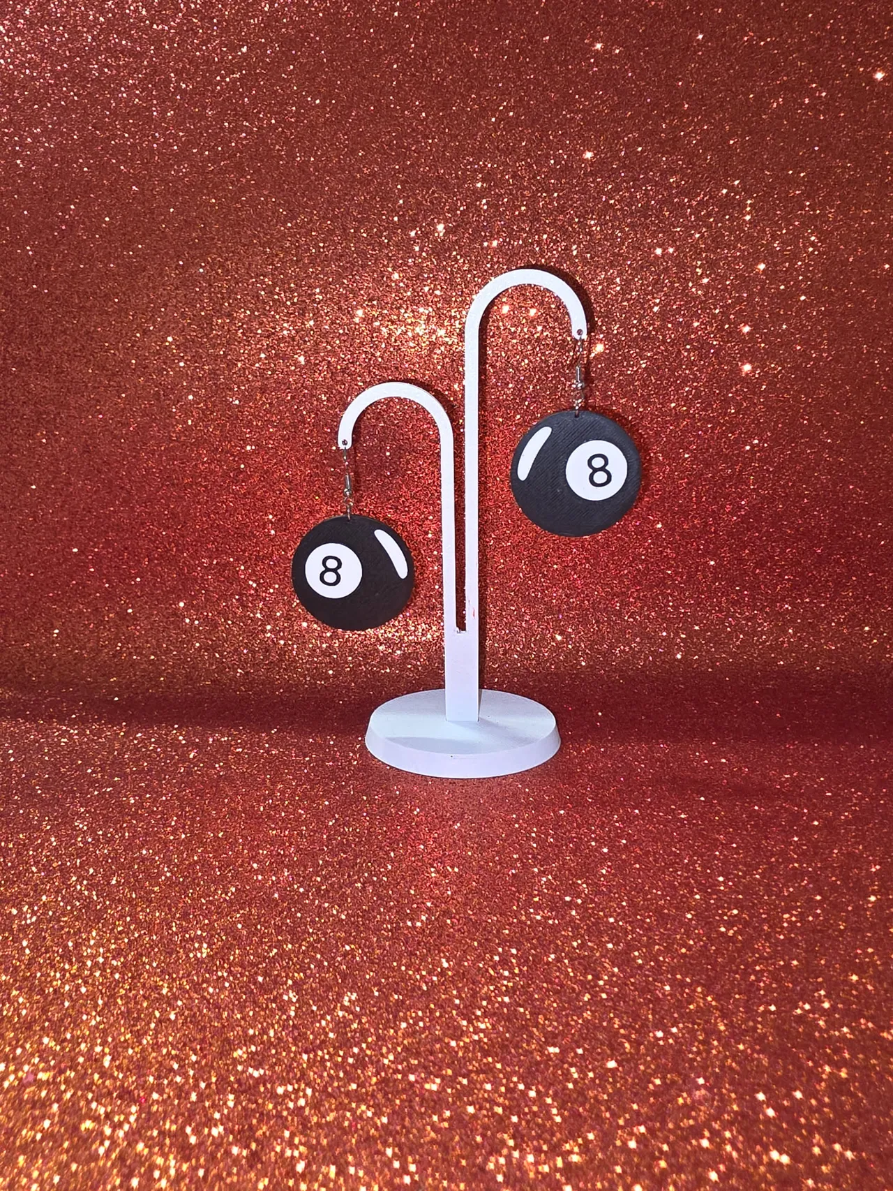 Magic 8 earrings view 3