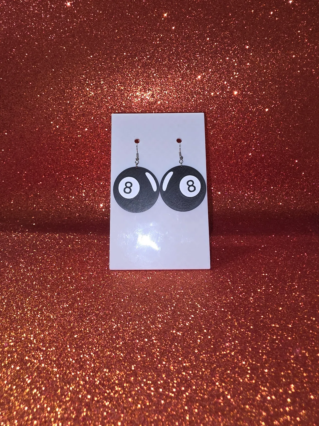 Magic 8 earrings view 2