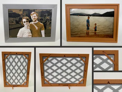 Print in Place 4x6 Hueforge Photo Frame with Stand