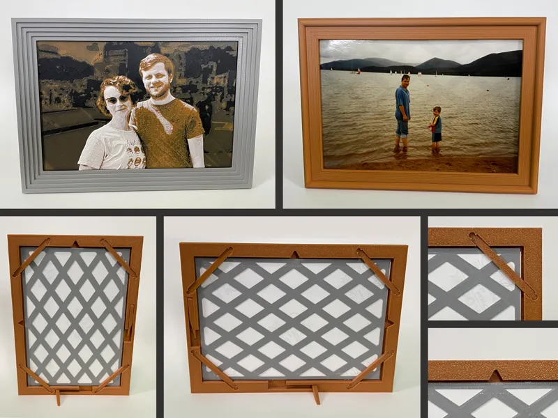Print in Place 4x6 Hueforge Photo Frame with Stand