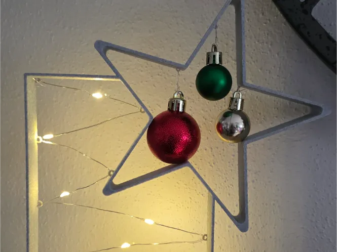 Weihnachtsstern-Rahmen für Deko