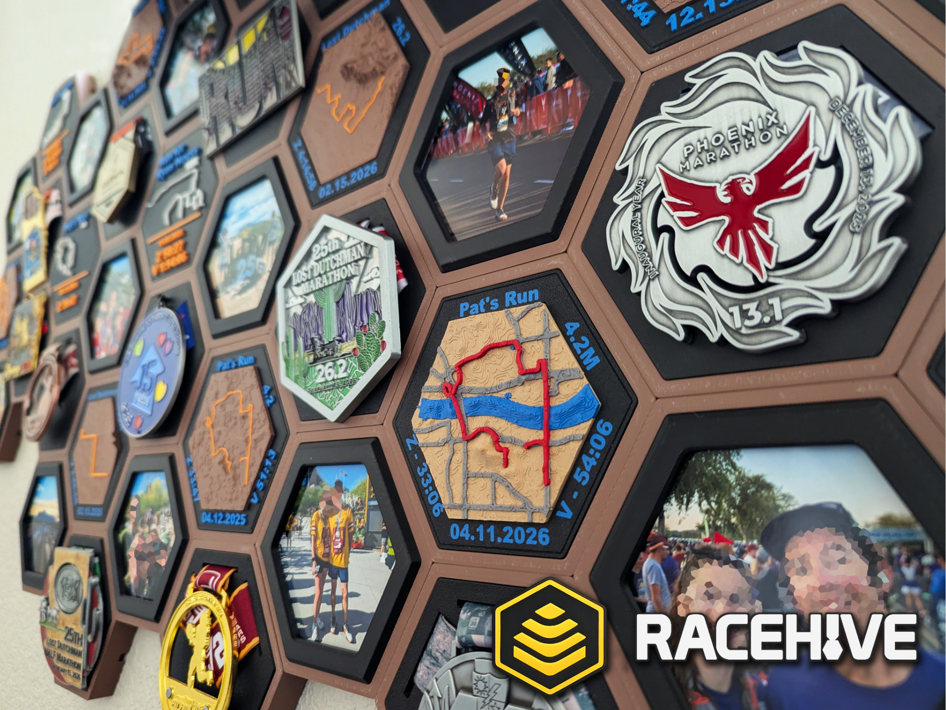 RaceHive - Modular Race Medal Display