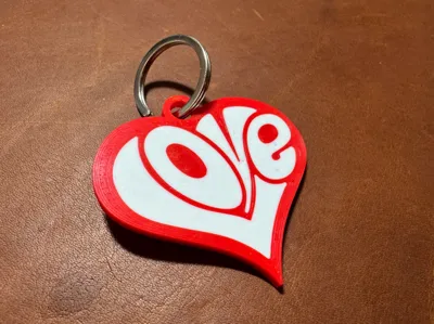 Heart Love Keychain