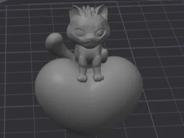 Cat on a Heart