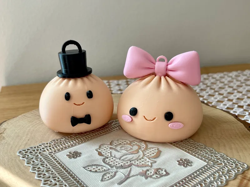 Kawaii Dumpling Couple | Bride & Groom | miniature