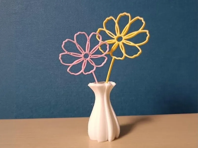 Flat Print Cosmos Wire Flower – S & M Size