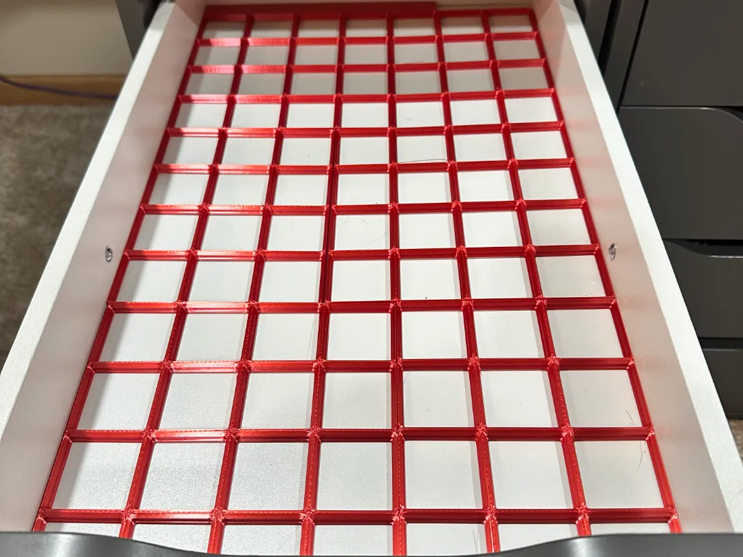 Plaque de rangement modulable pour tiroir IKEA Alex