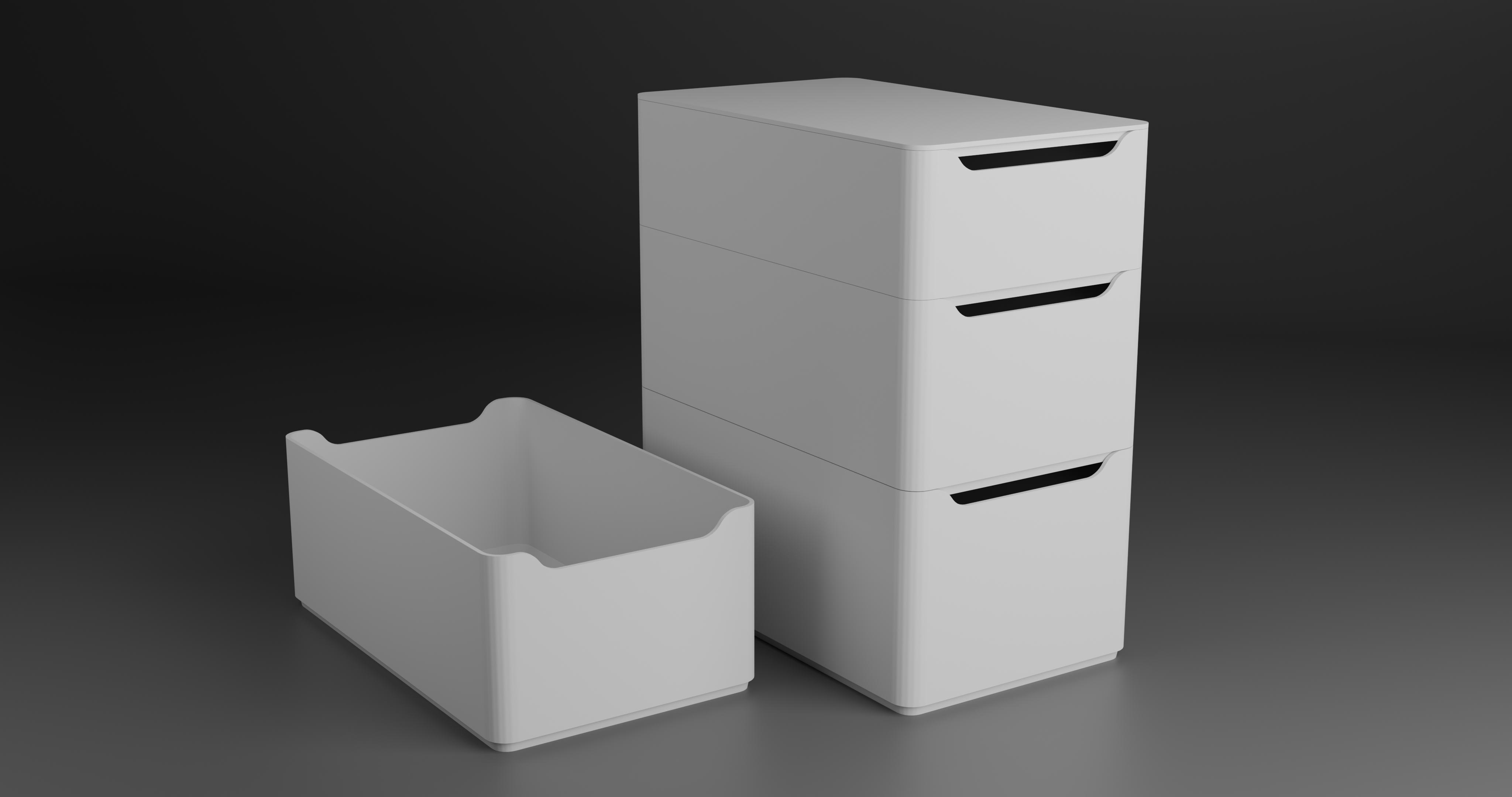 Miniatura 1 do modelo 3D 可堆叠收纳盒