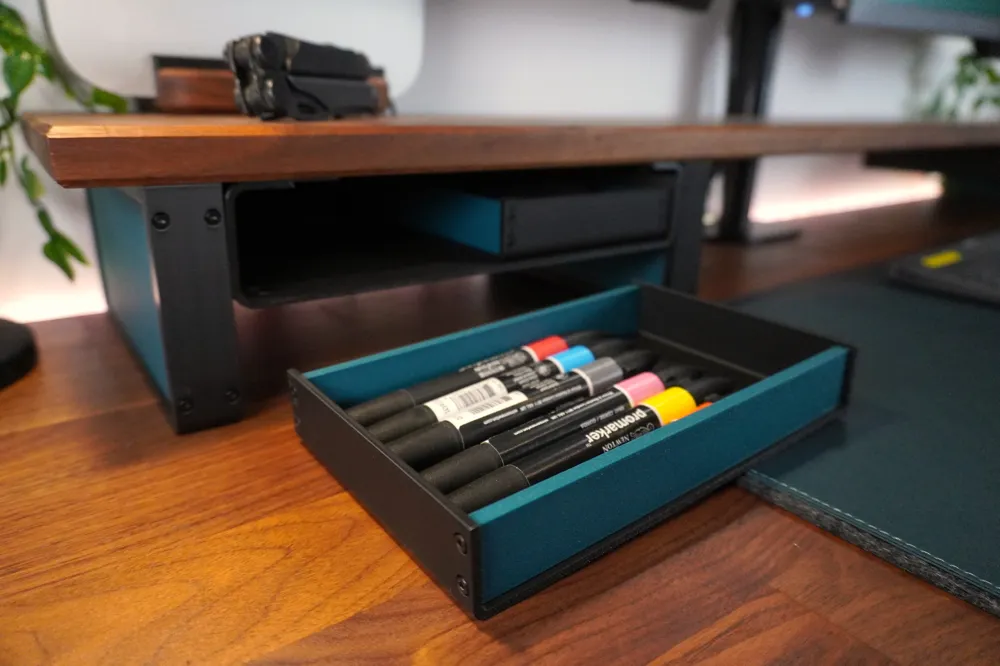 Desk Shelf Drawers By Foxwood - Free 3D Print Model - MakerWorld