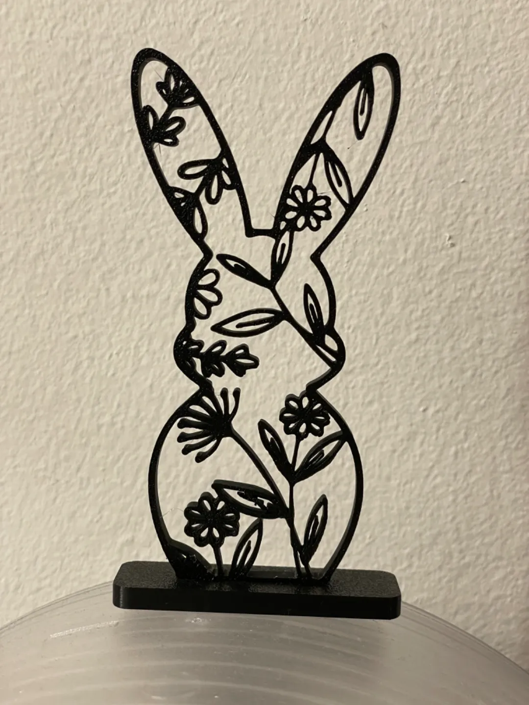 Floral Easter Bunny Sculpture Deco / Floral rabbit Sclupture with stand / Oster Hase view 2
