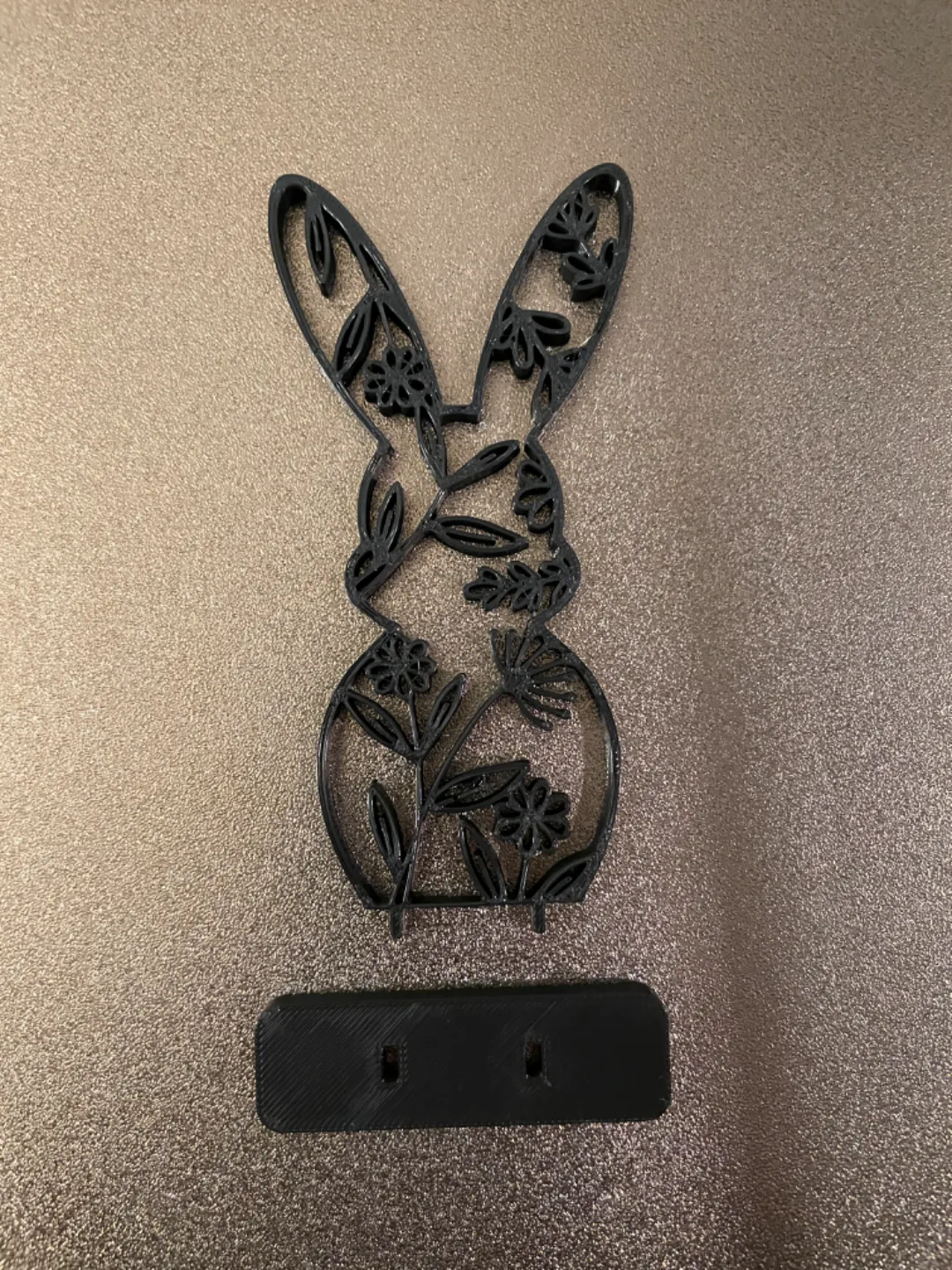 Floral Easter Bunny Sculpture Deco / Floral rabbit Sclupture with stand / Oster Hase view 4