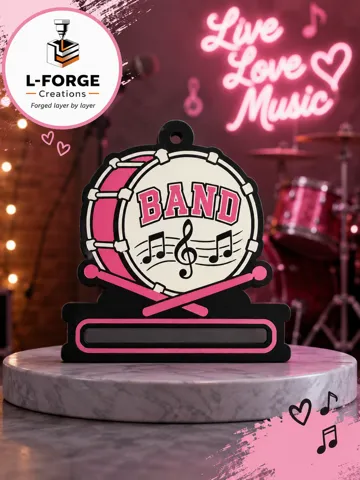 Accesorio para sujetar ligas de cabello: Drum Band Hair Tie Holder Keychain — vista de referencia 3