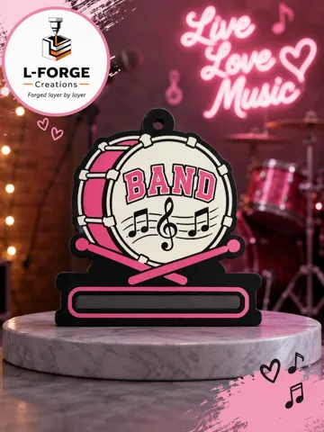 Accesorio para sujetar ligas de cabello: Drum Band Hair Tie Holder Keychain — vista de referencia 2