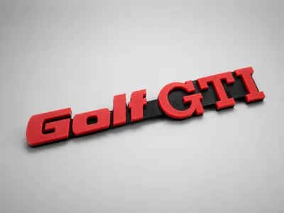 Golf 2 GTI Rear Emblem – Two-Color