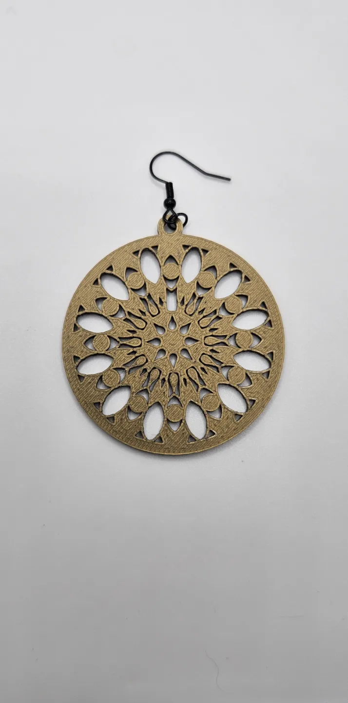 Sunburst Hoop Earring view 3