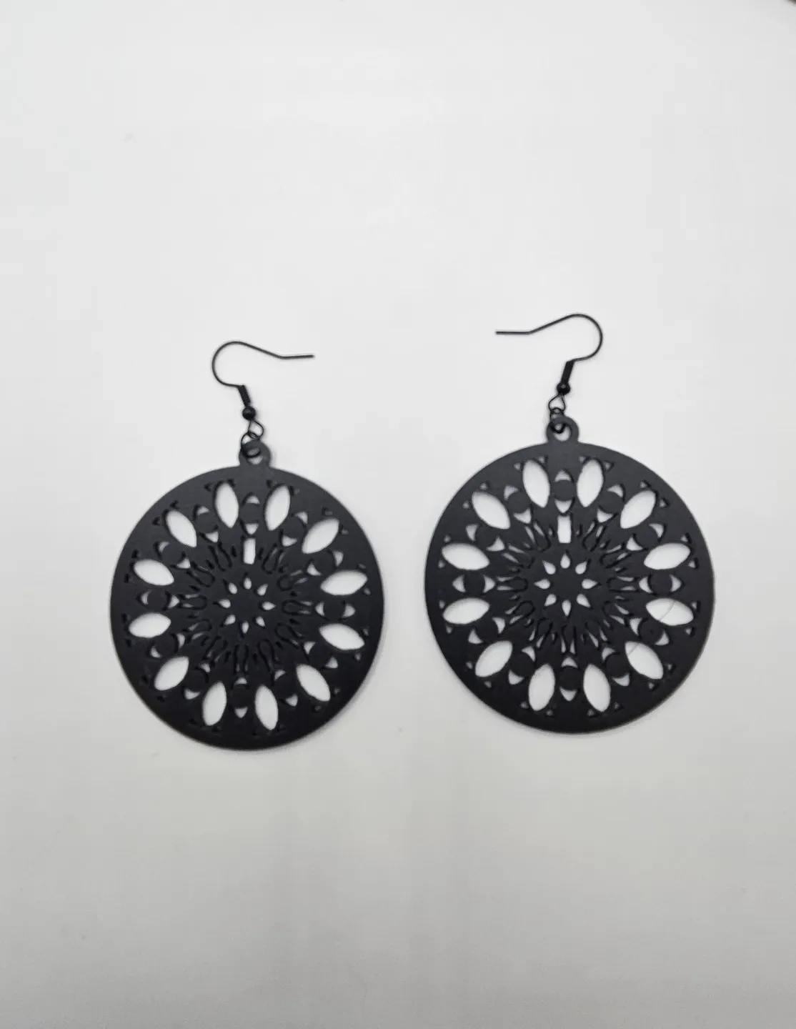 Sunburst Hoop Earring view 4