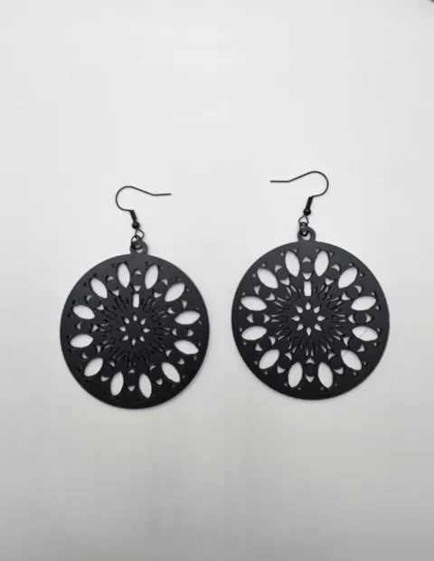 Sunburst Hoop Earring view 4