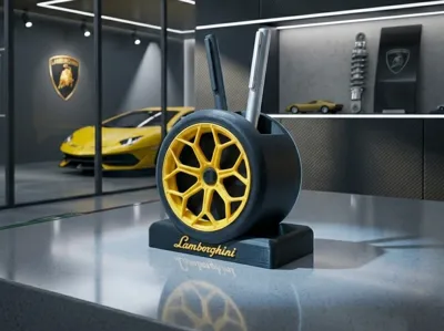 Supercar Desk Organizer - Lamborghini  Wheel