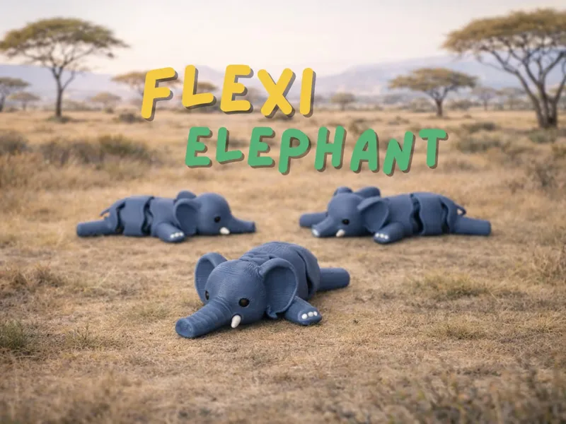 Flexible & articulated elephant