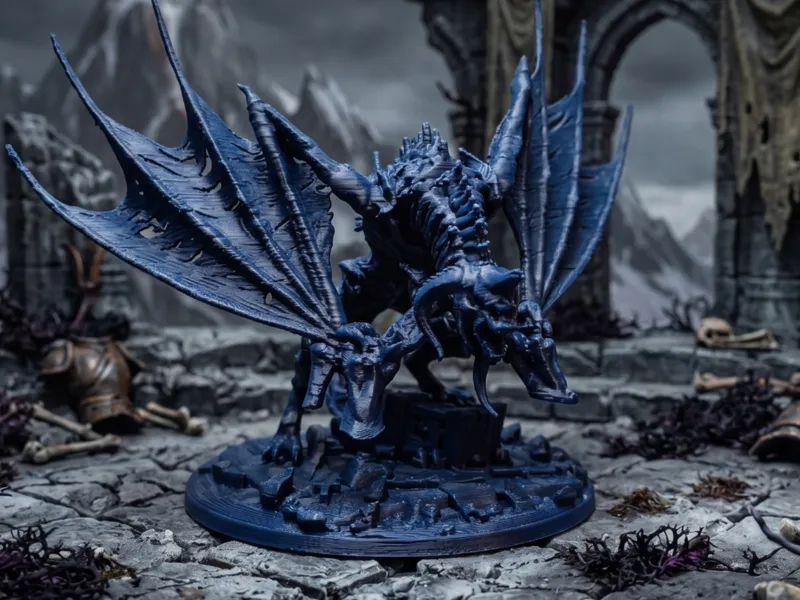 Zombie dragon miniature