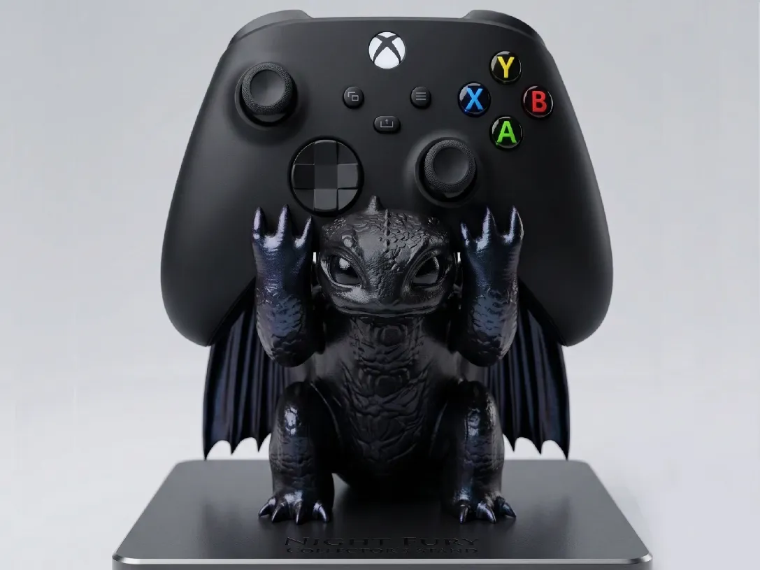 Toothless Xbox Controller Toothless Xbox Controller Stand - Free 3D Print Model - MakerWorld