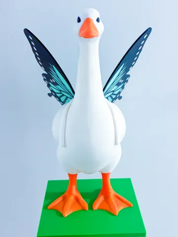 Modelo para impresión 3D: Butterfly Wings Desk Goose Gear — vista de referencia 2