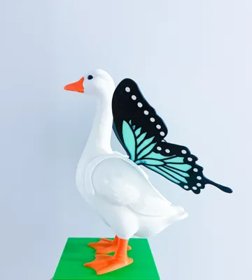 Modelo para impresión 3D: Butterfly Wings Desk Goose Gear — vista de referencia 3
