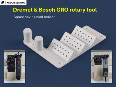 Dremel & Bosch GRO rotary tool - space saving