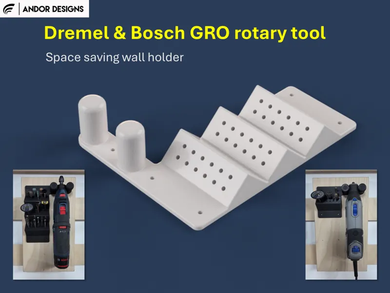 Dremel & Bosch GRO rotary tool - space saving